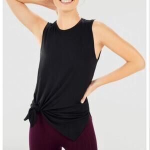Fabletics  Alia Tied Tank Black Tunic Tank Size Medium